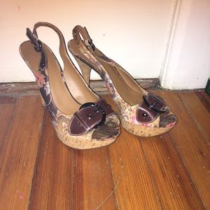 Guess Peep Toe Heels w sling back